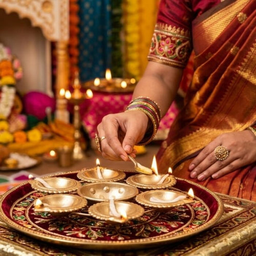 Panchtara Diya Stand
