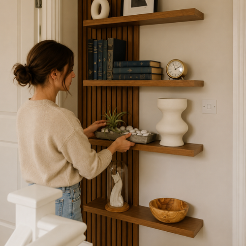 Ami Modern Wall Shelf for Living Room and Bedroom Decor by Intaryaa