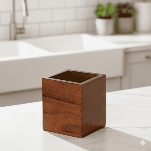 Solano Spoon Stand-Wooden Utensil Holder-Spoon Stand for Kitchen Counter