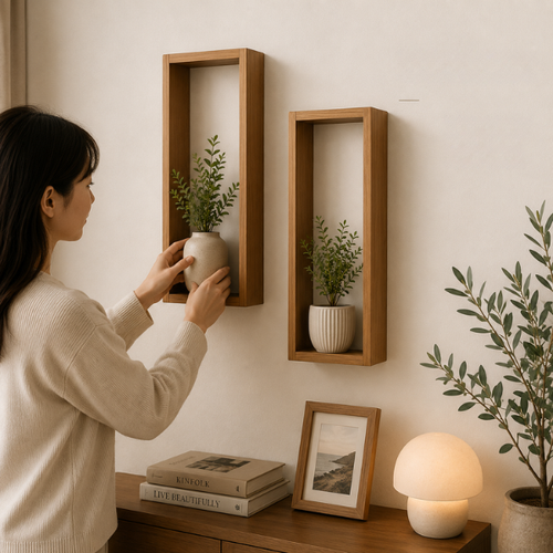 Neo Modern Wall Shelf for Living Room and Bedroom Decor by Intaryaa