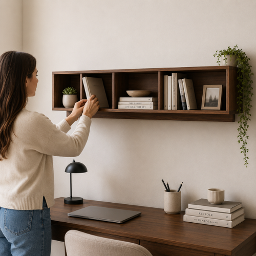 Ruvo Modern Wall Shelf for Living Room and Bedroom Decor by Intaryaa