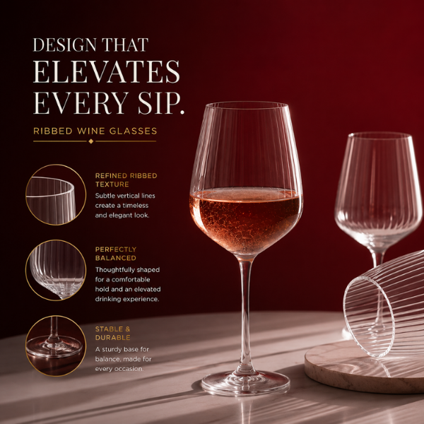 Twin Aura Wine Glasses – Elegant Modern Drinkware Set of 2