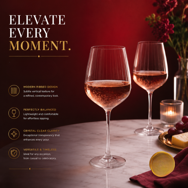 Twin Aura Wine Glasses – Elegant Modern Drinkware Set of 2