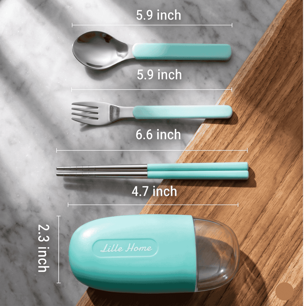 Portable Stainless Steel Travel Cutlery Set with Case