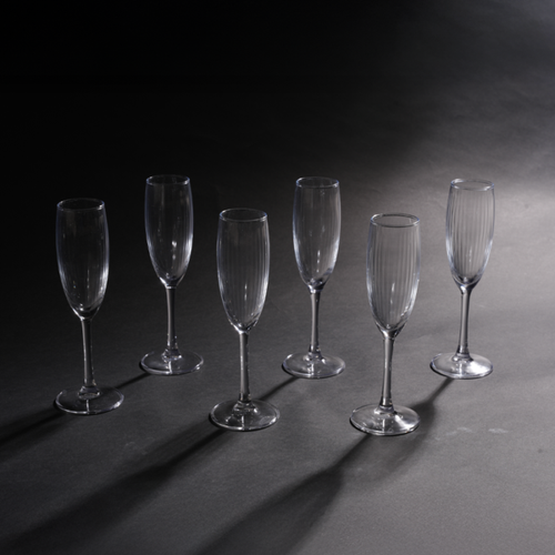 Elegant Crystal-Clear Champagne Flutes – Set of 6 Sparking Wine Glasses