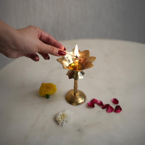 Floral Eternal Jyot Stand