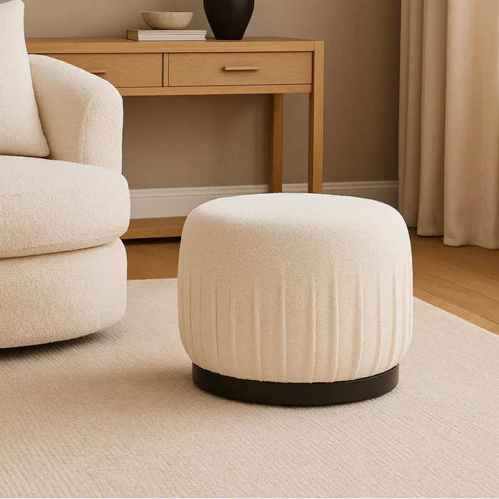 Luxe Ottoman Stool Upholstered Footrest Seating Stool
