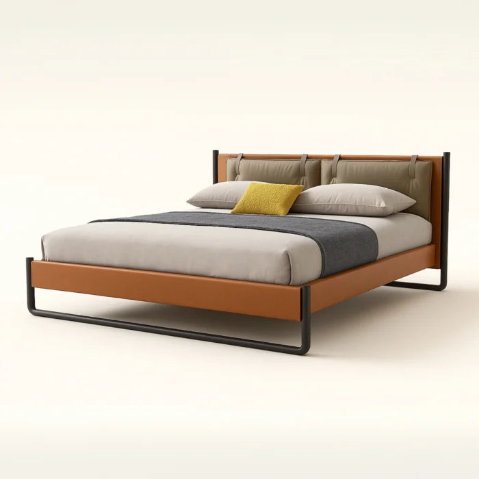 Arden Modern King Size Bed With Upholstered Headboard