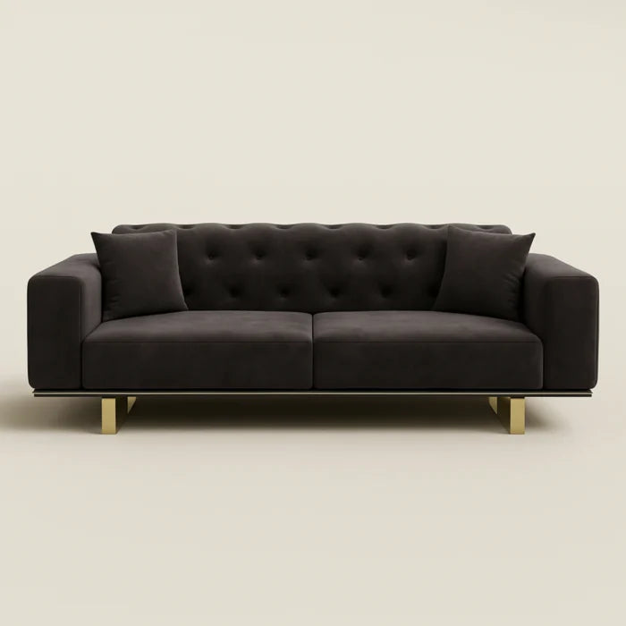 Serin Plush Sofa Modern Upholstered Living Room Sofa