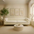 Niva Roll Sofa Modern Curved Upholstered Living Room Sofa