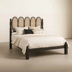 Halsten Modern King Size Bed With Upholstered Headboard