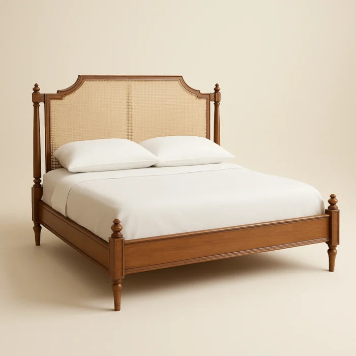 Elowen Modern King Size Bed With Upholstered Headboard