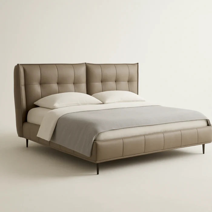 Dusk Royale Modern King Size Bed With Upholstered Headboard