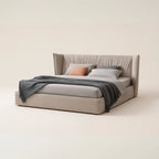 Celeste Cove Modern King Size Bed With Upholstered Headboard