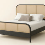 Cavara Modern King Size Bed With Upholstered Headboard