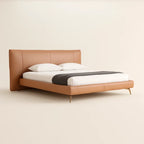 Tayo Modern King Size Bed With Upholstered Headboard