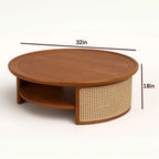 Solara Weave Modern Center Table for Living Room