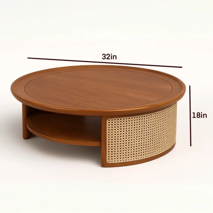 Solara Weave Modern Center Table for Living Room