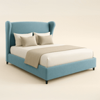 Zeriphine Modern King Size Bed With Upholstered Headboard