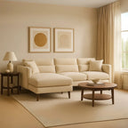Ivory Haze Sofa Modern Upholstered Living Room Sofa