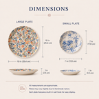 Mixed Pattern Floral Decorative Plates for Wall Display – Set of 4