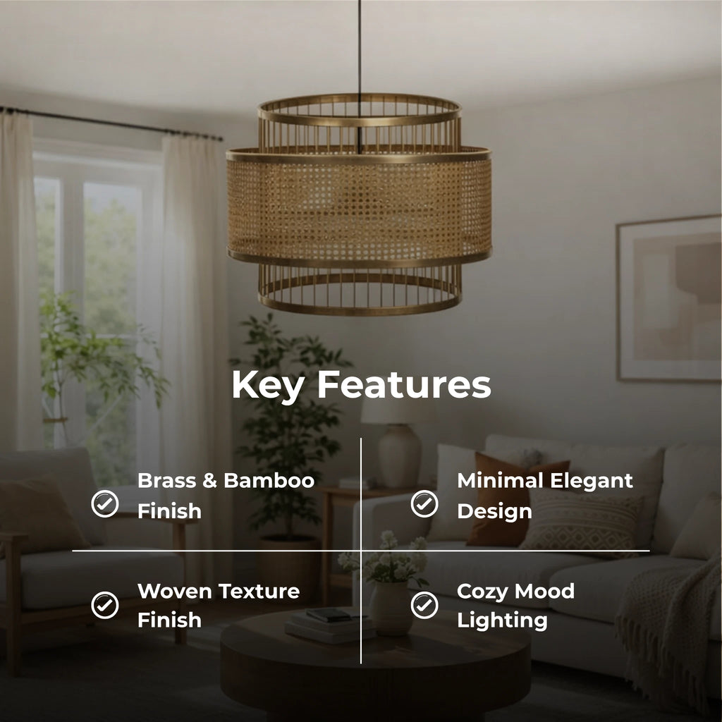 Veranda Tiered Bamboo Pendant Ceiling Light