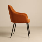Quilt Upholstered Dining Chair with Wooden Legs