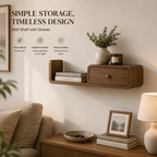 Kora Modern Wall Shelf for Living Room & Bedroom Decor