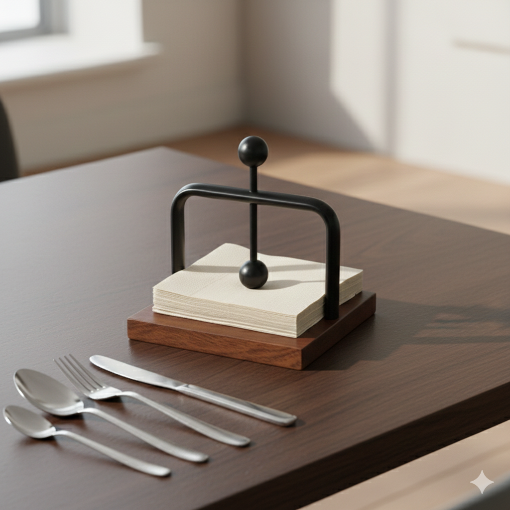 Wooden Napkin Holder for Dining Table | Kitchen Tissue & Paper Napkin Stand
