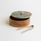 Round Mango Wood Roti Server – 9-Inch Insulated Casserole with Designer Lid