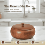 Handcrafted Sheesham Wood Roti Box – Handi Style Insulated Wooden Casserole for Fresh Puris and Rotis