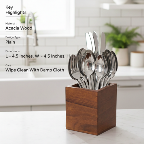 Solano Spoon Stand-Wooden Utensil Holder-Spoon Stand for Kitchen Counter