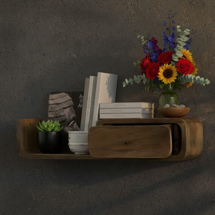 Kora Modern Wall Shelf for Living Room & Bedroom Decor