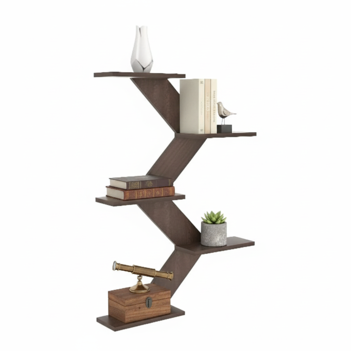 Zivo Zag Modern Wall Shelf for Living Room & Bedroom Decor