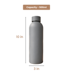 Insulated Stainless Steel Water Bottle (500ml) | Hot & Cold Vacuum Flask upto 18 hrs