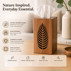Karo Leaf Wooden Napkin Holder for Dining Table