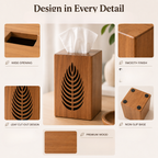 Karo Leaf Wooden Napkin Holder for Dining Table