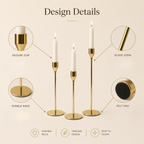 Ornate Glow Pair-Gold and Marble