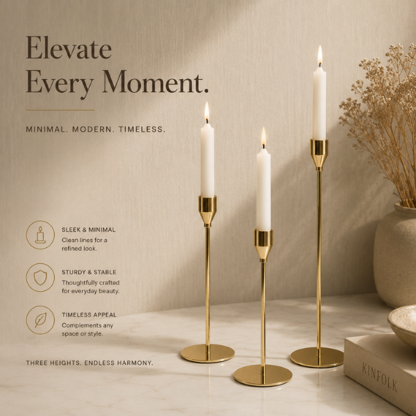 Ornate Glow Pair-Gold and Marble