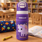 Unicorn Kids Water Bottle – Leak-Proof, BPA-Free, & Easy-Grip Design for School and Play