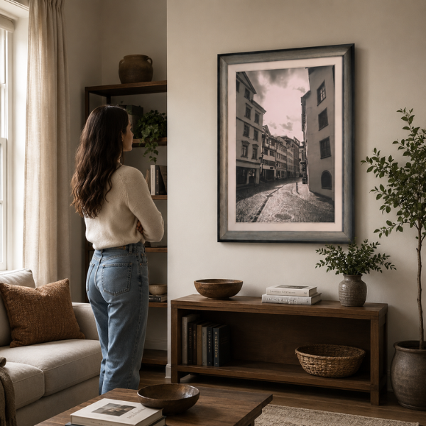 Old Town Walk Wall Art for Living Room & Bedroom Decor