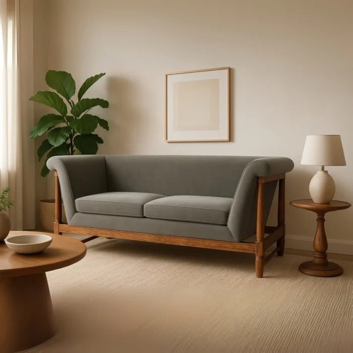 Merlo Sofa Modern Channel Tufted Living Room Sofa