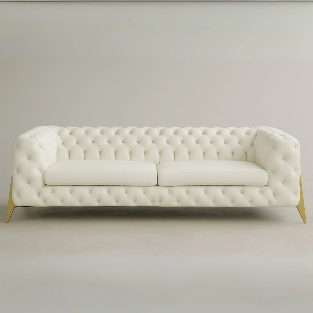 Niva Roll Sofa Modern Curved Upholstered Living Room Sofa