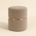 Sandstone Ottoman Stool Upholstered Accent Seating Footrest