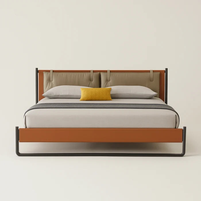 Arden Modern King Size Bed With Upholstered Headboard