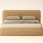 Kyra Modern King Size Bed With Upholstered Headboard
