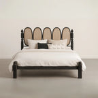 Halsten Modern King Size Bed With Upholstered Headboard