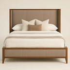 Finnely Modern King Size Bed With Upholstered Headboard
