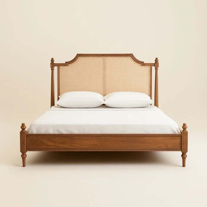 Elowen Modern King Size Bed With Upholstered Headboard