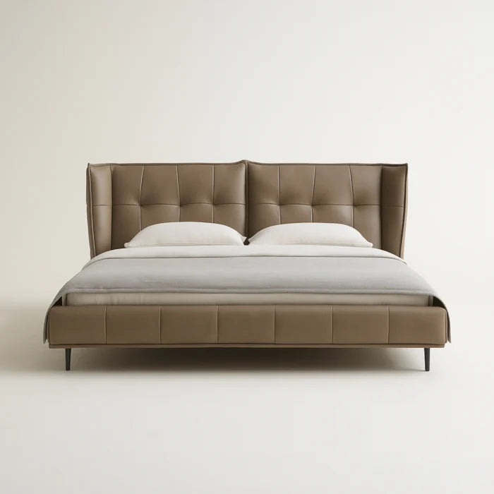 Dusk Royale Modern King Size Bed With Upholstered Headboard